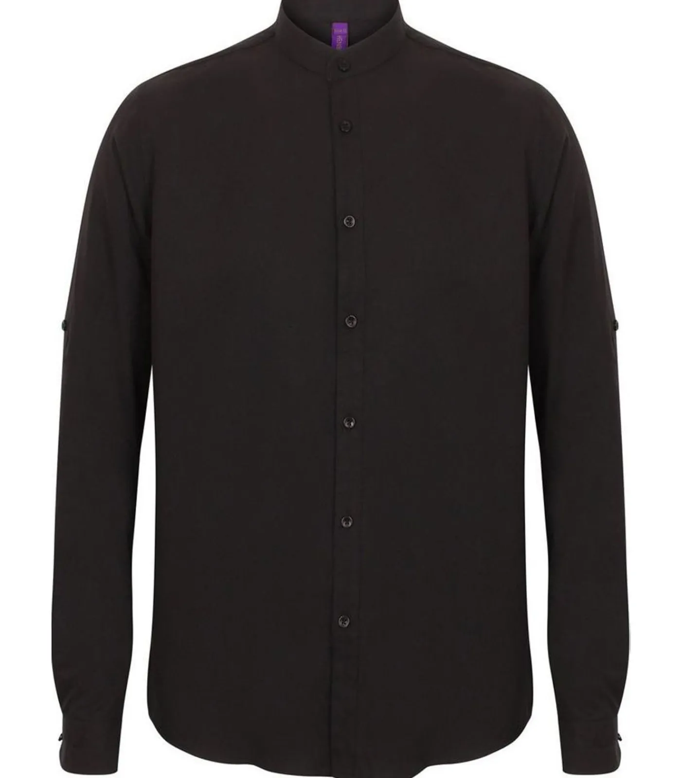 Heren Henbury MANDARIN COLLAR - Shirt - Zwart