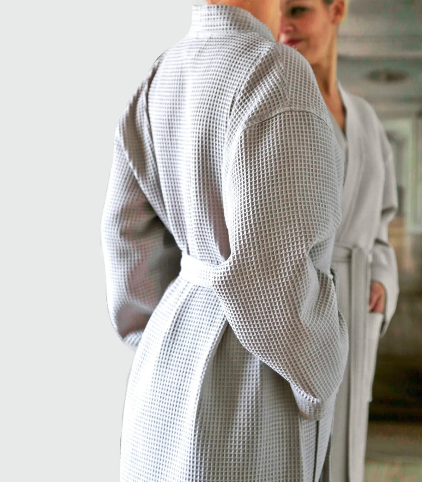 DAMES Blanc des Vosges MANOIR Perle - Badjas unisex katoen