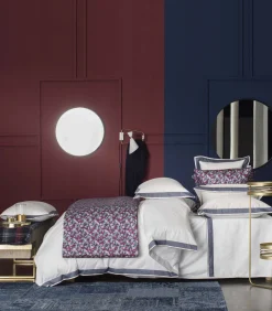 Alexandre Turpault Marceau - Driekleurig laken in katoen satijn met opgenaaide strook