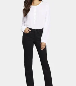 DAMES NYDJ Marilyn Straight Jeans Zwart Waist-Match™ Denim