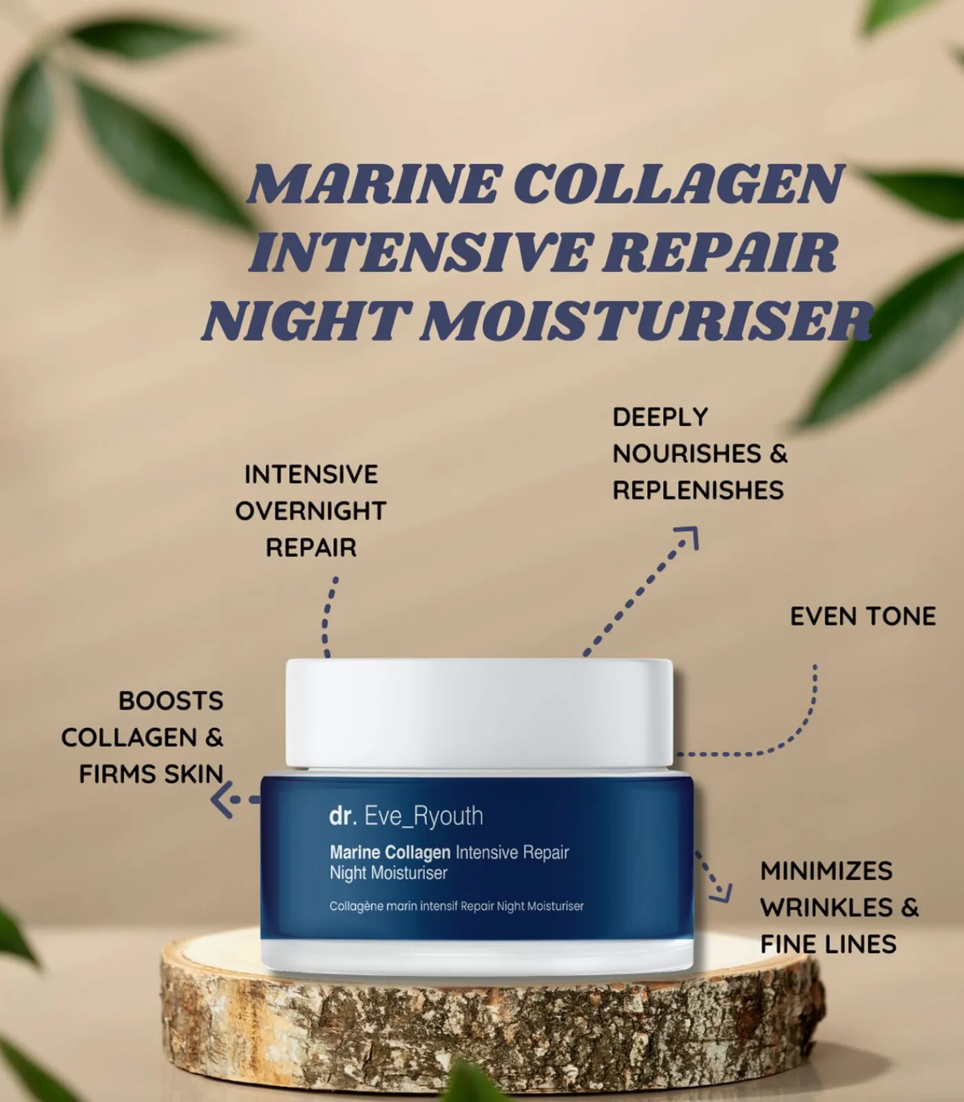 Online Marine Collagen Intensive Repair Nachtbevochtiger 50Ml Skincare