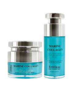 Online Marine Collagen SPF dagcrème + Marine Collagen Night Repair serum Gezicht Sets