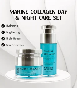 Online Marine Collagen SPF dagcrème + Marine Collagen Night Repair serum Gezicht Sets