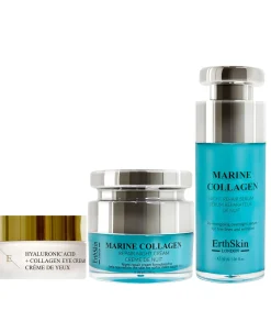 Erth Skin London Marine Nachtcrème + Hyaluronzuur Oogcrème + Marine Collageen Nachtreparatieserum