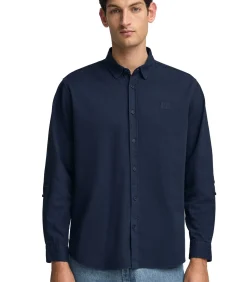 Heren Polo Club Marineblauw hemd met regular fit en -logo