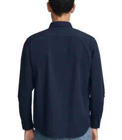 Heren Polo Club Marineblauw hemd met regular fit en -logo