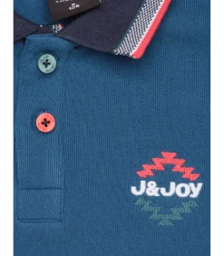 Hot Marineblauw poloshirt voor jongens met logo op de rug Kinderen T-Shirts & Polo's