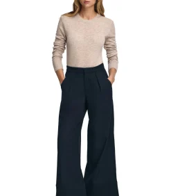 DAMES Polo Club Marineblauwe broek met loose fit en -details