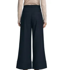 DAMES Polo Club Marineblauwe broek met loose fit en -details