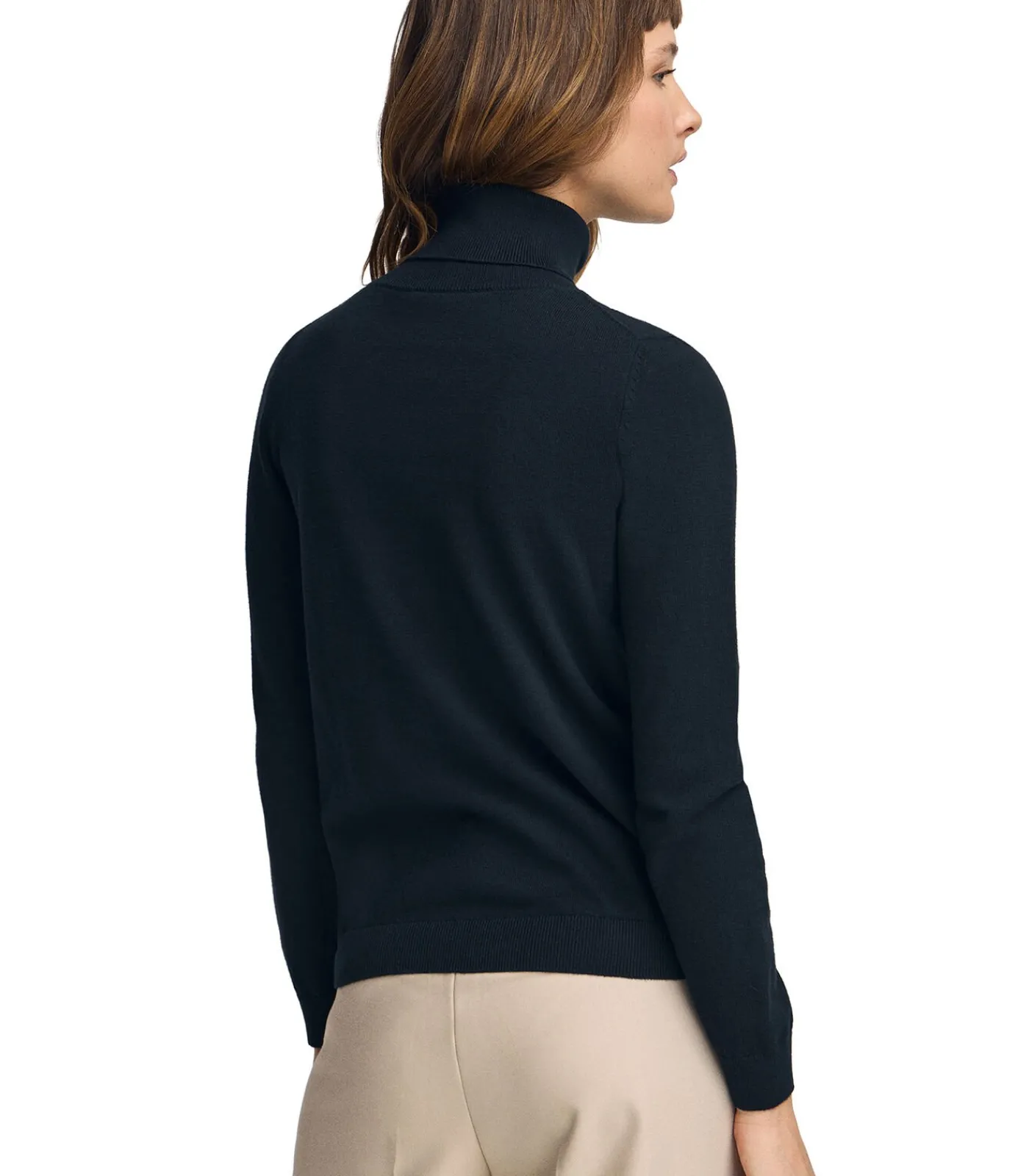 Clearance Marineblauwe coltrui van wolmix met geborduurd Rigby Go-logo DAMES Truien & Cardigans