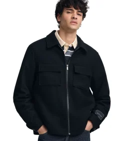 Marineblauwe jas Humbolt met -logo Heren Jassen