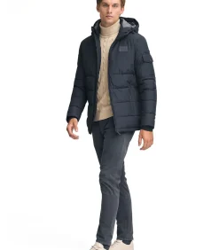 Clearance Marineblauwe jas Val Thorens met -logo Heren Jassen