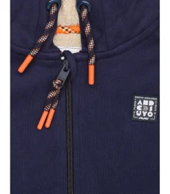 Sale Marineblauwe jongenstrui met rits en capuchon Kinderen Truien & Vesten