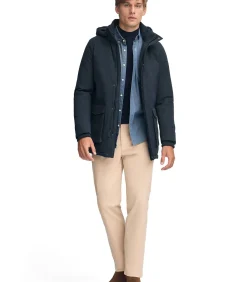 Heren Polo Club Marineblauwe parka Mitte met -logo