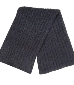 Marinekleurige sjaal met kabel voor heren Heren Sjaals