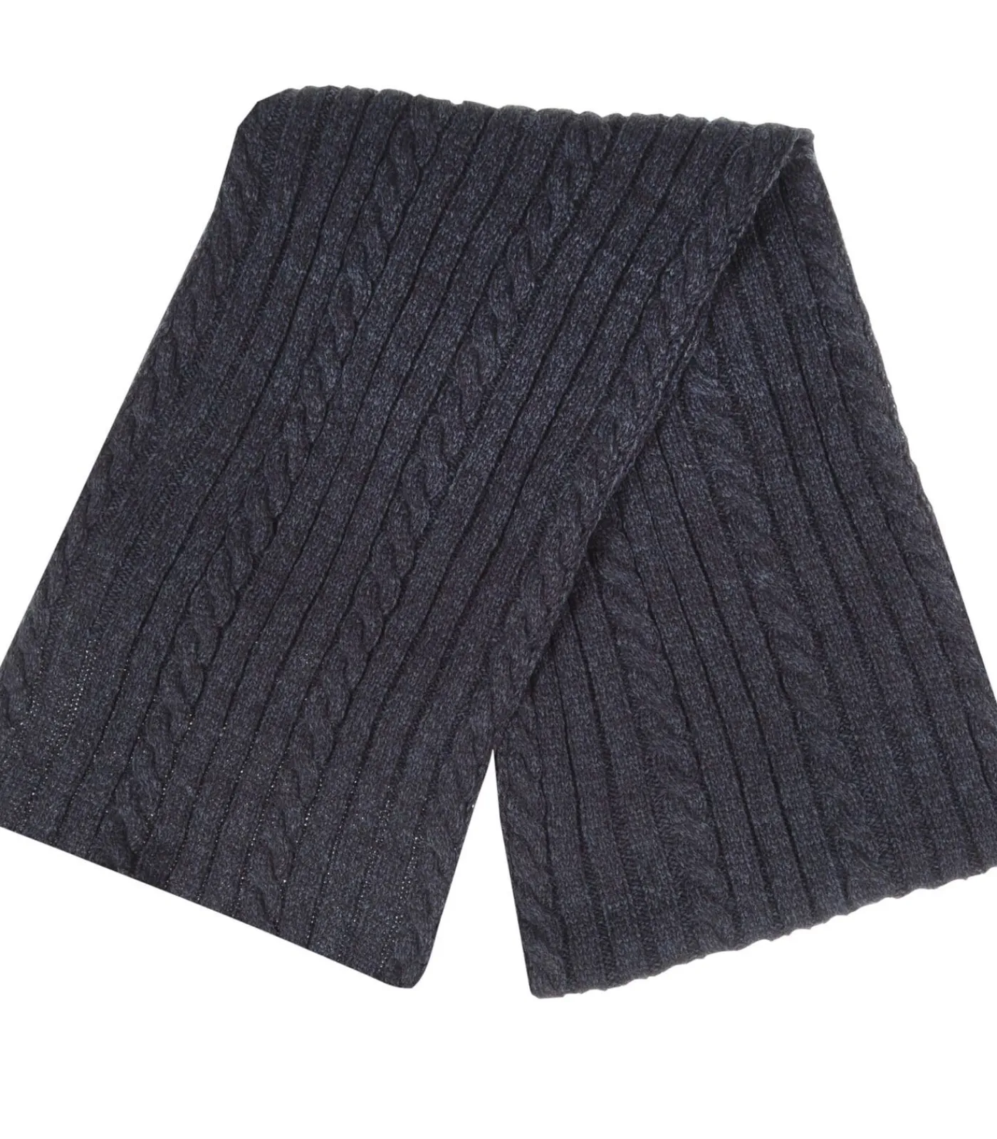 Marinekleurige sjaal met kabel voor heren Heren Sjaals