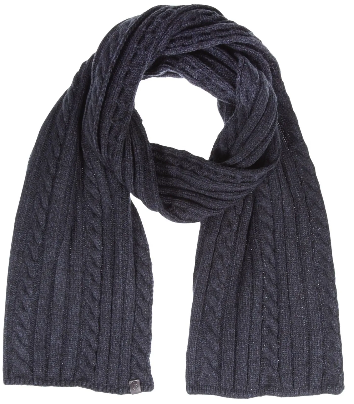 Marinekleurige sjaal met kabel voor heren Heren Sjaals