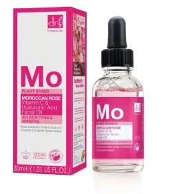 Dr Botanicals Marokkaanse Rozen Gezichtsolie met Hyaluronzuur & Vitamine C 15ml+30ml