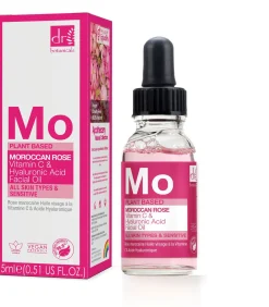 Dr Botanicals Marokkaanse Rozen Gezichtsolie met Hyaluronzuur & Vitamine C 15ml+30ml
