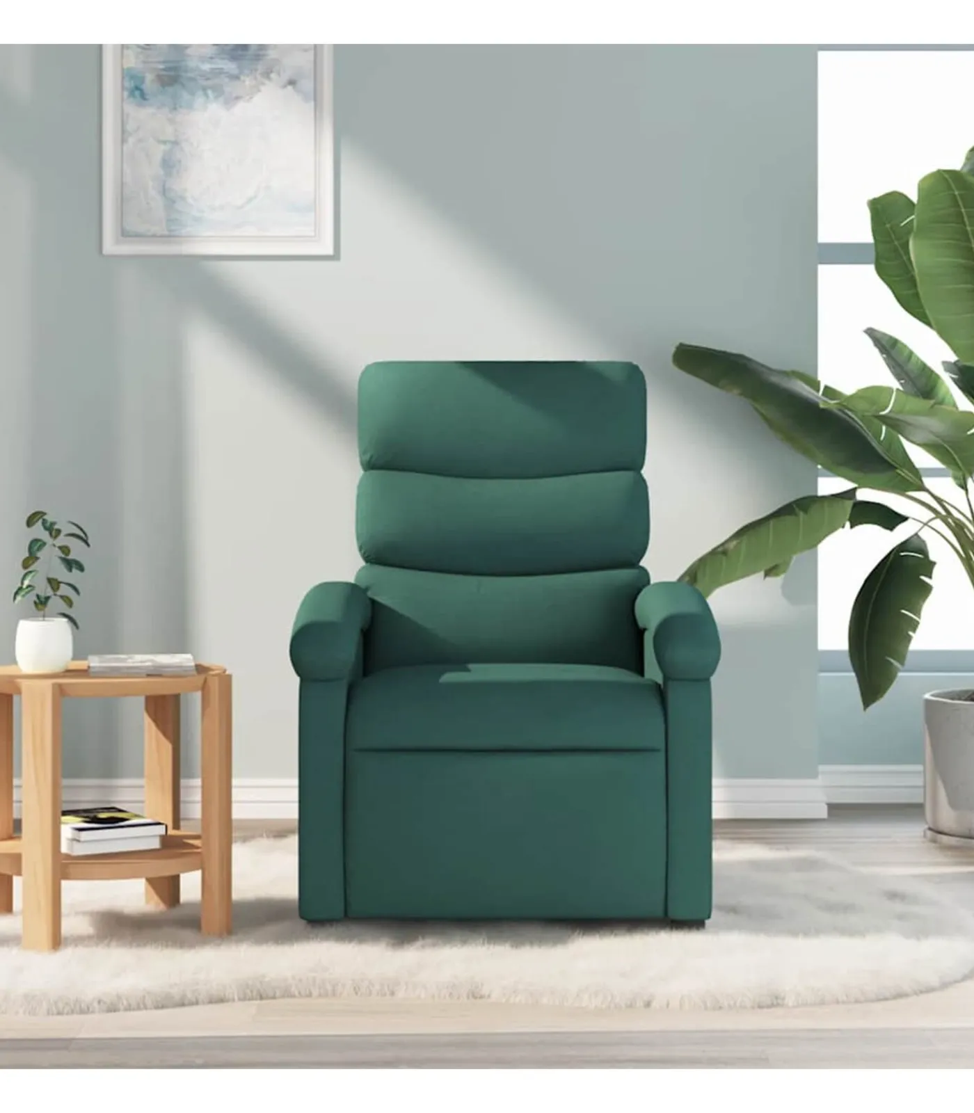 Hot Massagestoel verstelbaar stof donkergroen Zetels