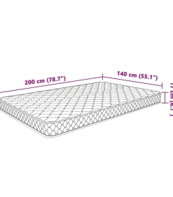 vidaXL Matras traagschuim 200x140x17 cm Zacht