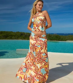 Maxi rok Palm - Caribbean Sunrise DAMES Rokken