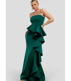 Maxi-jurk “Boobtube Peplum Waterfall Frill Maxi Dress” DAMES Jurken