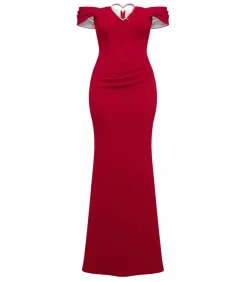 Sale Maxi-jurk “Diamante Heart Trim Evening Maxi Dress” DAMES Jurken