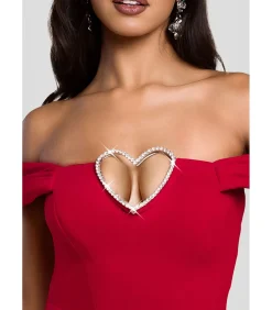 Sale Maxi-jurk “Diamante Heart Trim Evening Maxi Dress” DAMES Jurken