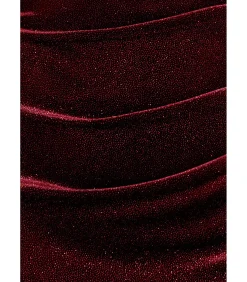 DAMES Goddiva Maxi-jurk “Glitter Polka Dot Velvet One Shoulder Maxi Dress”