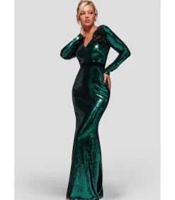 Online Maxi-jurk “Liquid Sequin Corsage Maxi” DAMES Jurken