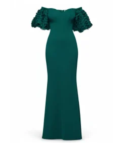 Outlet Maxi-jurk “Off The Shoulder 3D Puffed Sleeve Sweetheart Maxi Dress” DAMES Jurken