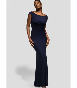 Discount Maxi-jurk “Open Back Cowl Neck Gathered Maxi Dress With Velvet Tie Back” DAMES Jurken