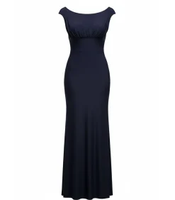 Discount Maxi-jurk “Open Back Cowl Neck Gathered Maxi Dress With Velvet Tie Back” DAMES Jurken