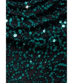 DAMES Goddiva Maxi-jurk “Sequin Cowl One Shoulder Maxi Dress”