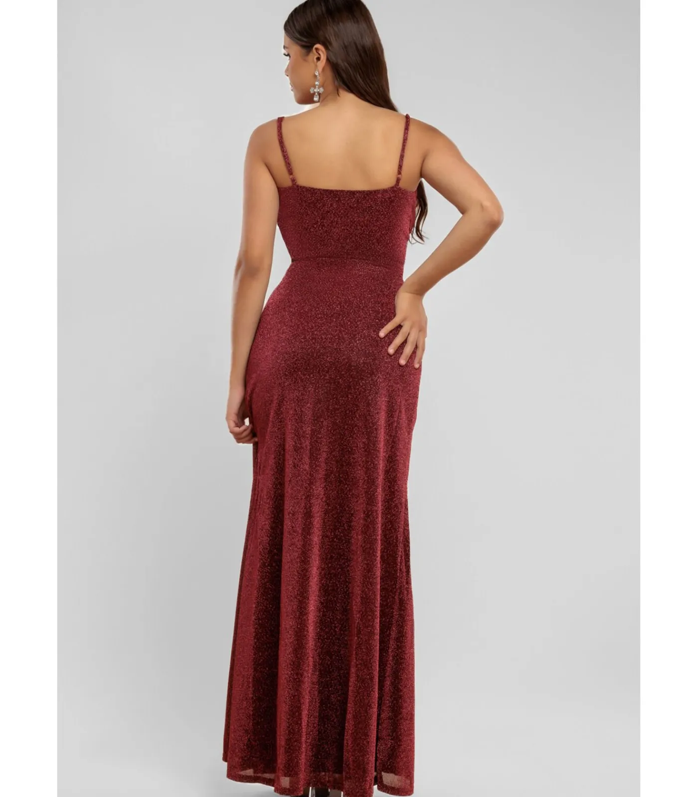 Clearance Maxi-jurk “Wrap Style Spaghetti Strap Maxi With Split” DAMES Jurken