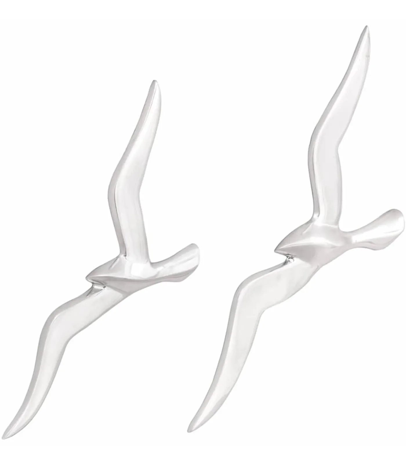 Best Meeuw 2 pcs Zilver Aluminium Decoratie