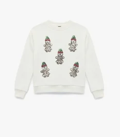 Kinderen Koton Meisjes Sweatshirt Ronde Hals Pailletten