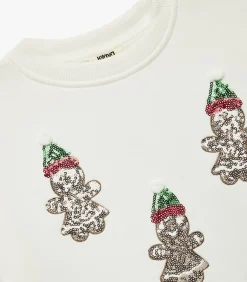 Kinderen Koton Meisjes Sweatshirt Ronde Hals Pailletten