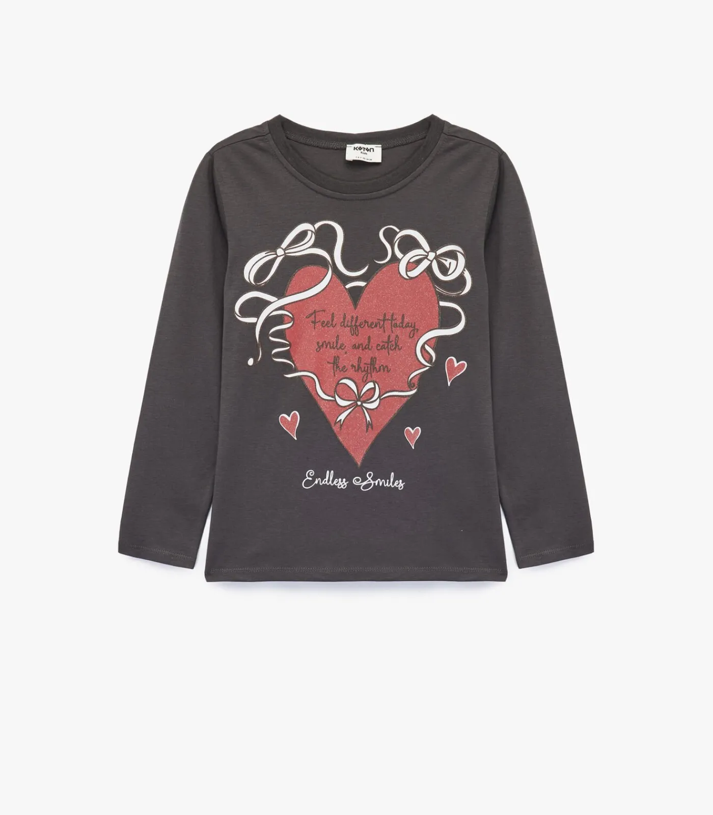 Kinderen Koton Meisjes T-shirt Lange Mouwen Hartprint Katoen