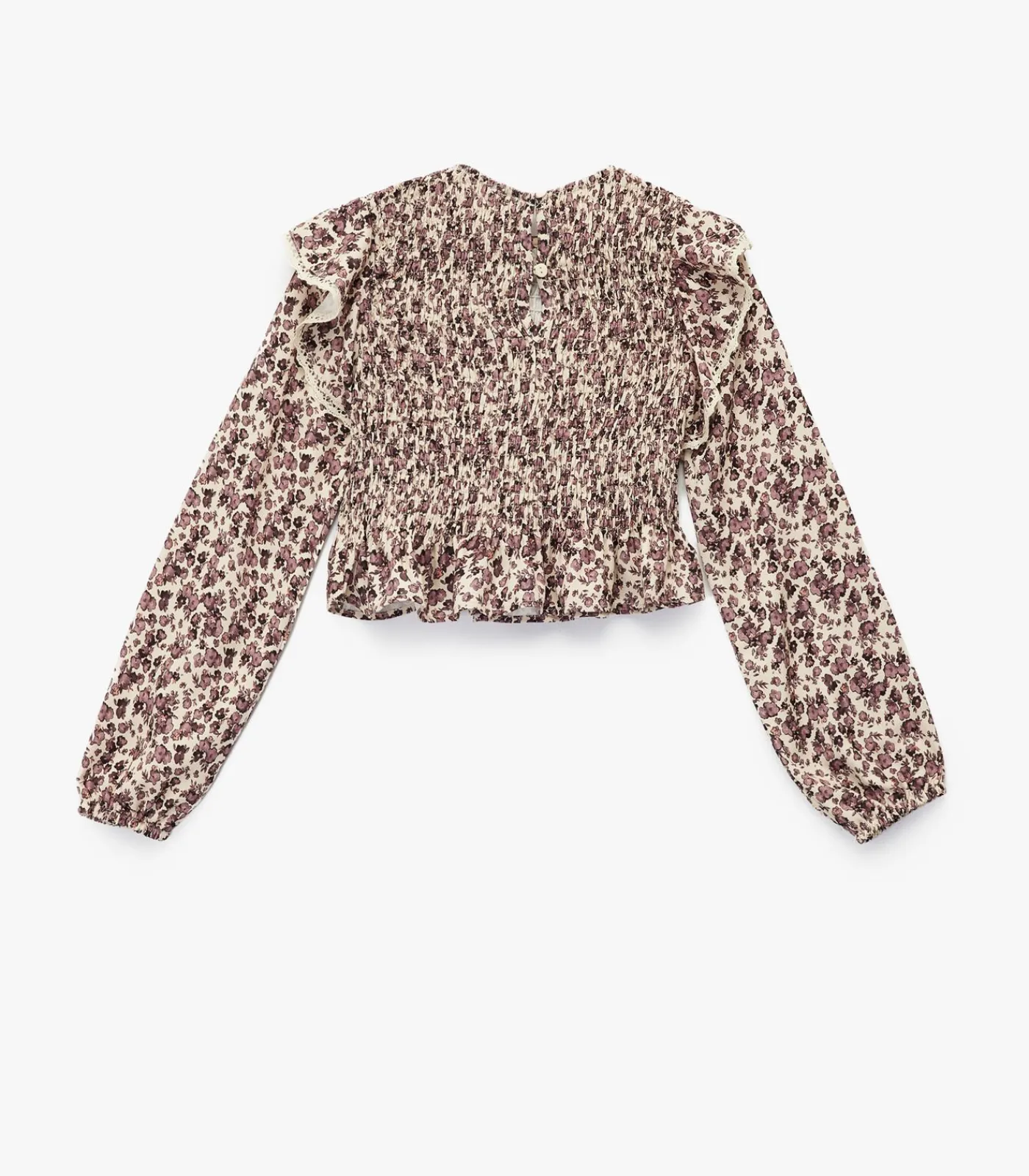 Hot Meisjesblouse Lange Mouwen Bloemenprint Kinderen Blouses & Tunieken