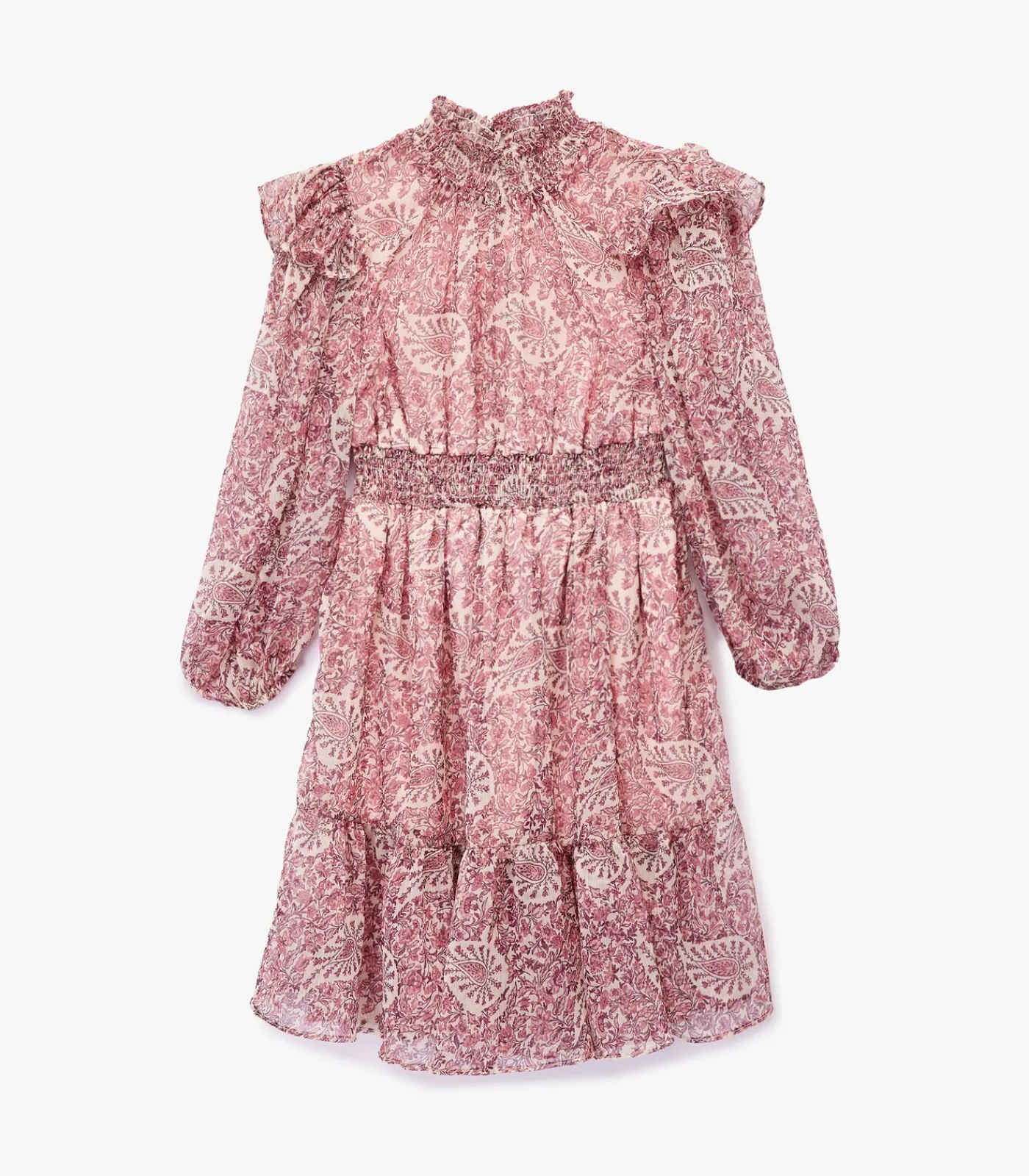 Hot Meisjesjurk Lange Mouwen Met Volants Kinderen Kleedjes