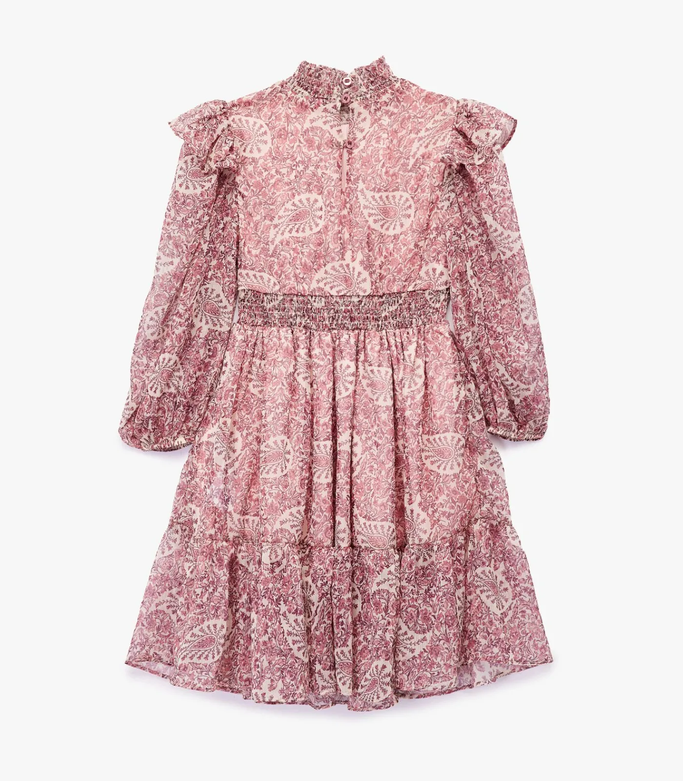 Hot Meisjesjurk Lange Mouwen Met Volants Kinderen Kleedjes