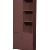 WOOOD Merel opbergkast - Grenen - Bordeauxrood - 100x200x44
