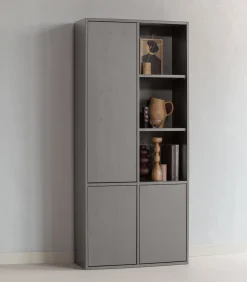 Online Merel opbergkast - Grenen - Warmgrijs - 100x200x44 Meubels