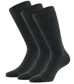 Heren Apollo Merinowollen Sokken - 3 paar - Antraciet