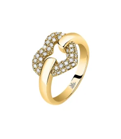 Clearance Messing ring, BAGLIORI kristallen DAMES Ringen
