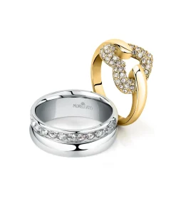 Clearance Messing ring, BAGLIORI kristallen DAMES Ringen