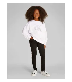 Outlet Metallic Ck Ls Cn Sweatshirt Kinderen Truien & Cardigans