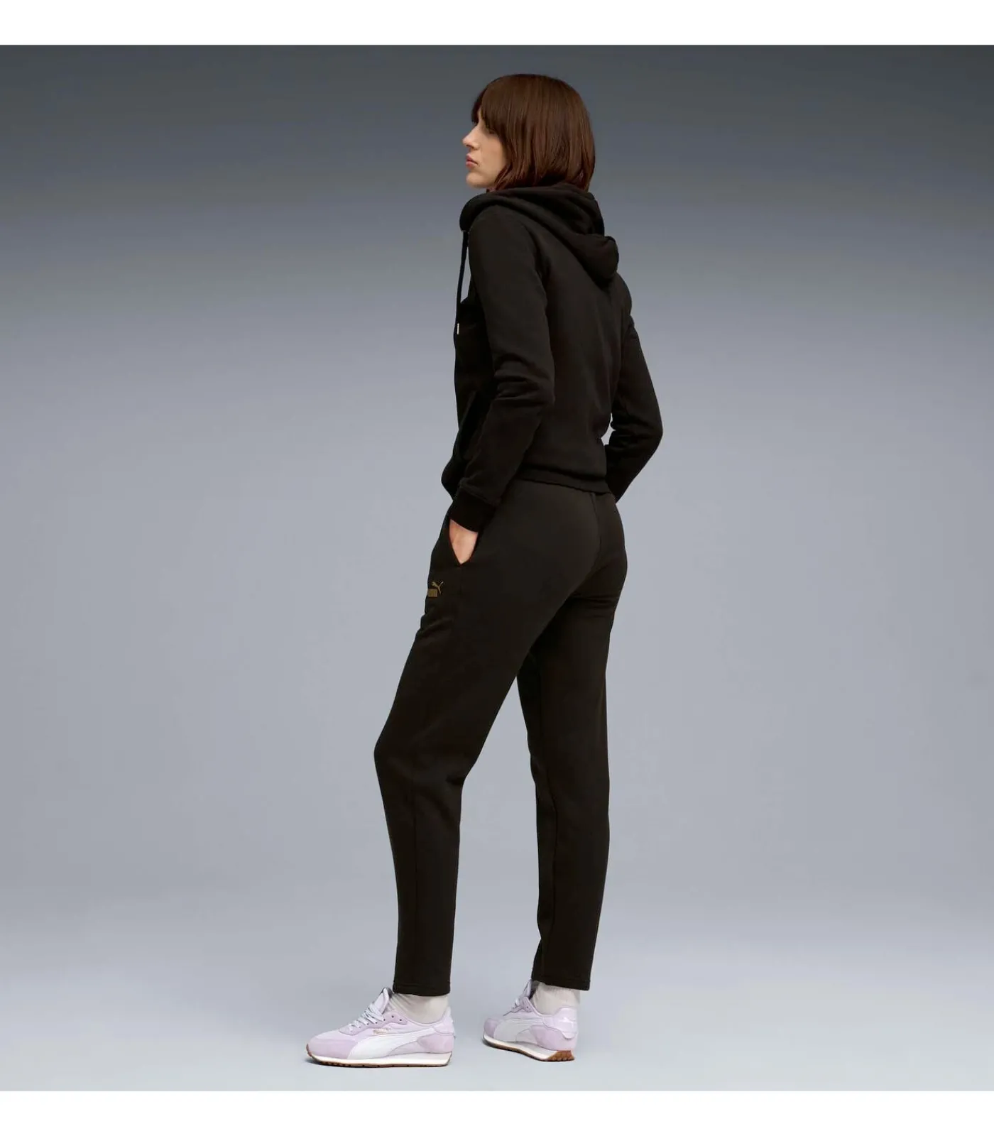 Online Metallic Hooded Sweat Suit Fl Op DAMES Truien & Cardigans